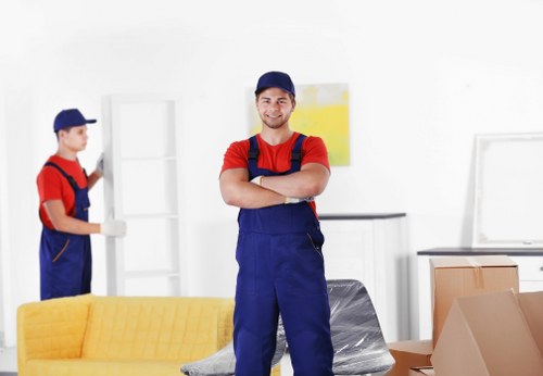 Professional movers handling student belongings in West Kensington