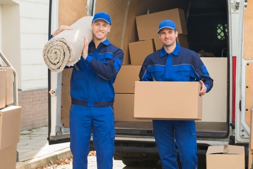 Removal van ready for a move in Westkensington street