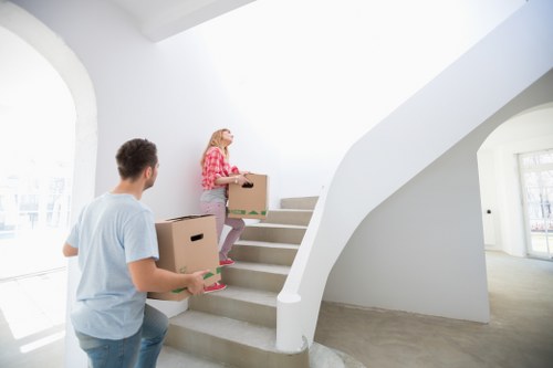 Packing and organizing belongings for removals in West Kensington