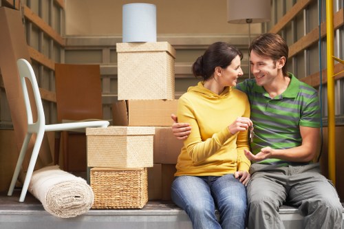 Careful loading of furniture and boxes during a West Kensington move