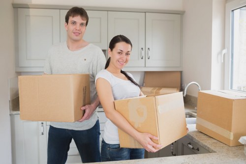 Moving boxes and small furniture for a West Kensington student removal